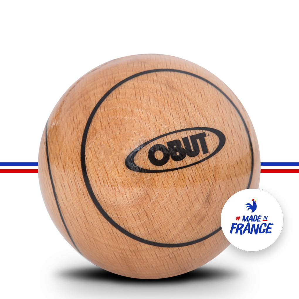 Petanqueballen Junio Obut hout - 1 streep