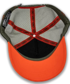 Obut kaki truckerpet met vintage oranje logo - Afbeelding 3