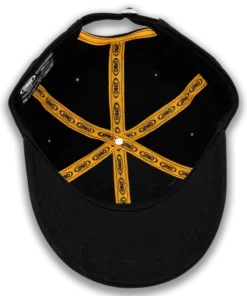 Obut zwarte pet met mosterdgeel vintage logo - Afbeelding 2