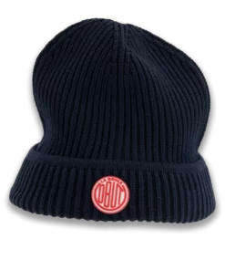 Obut blauwe muts met vintage logo